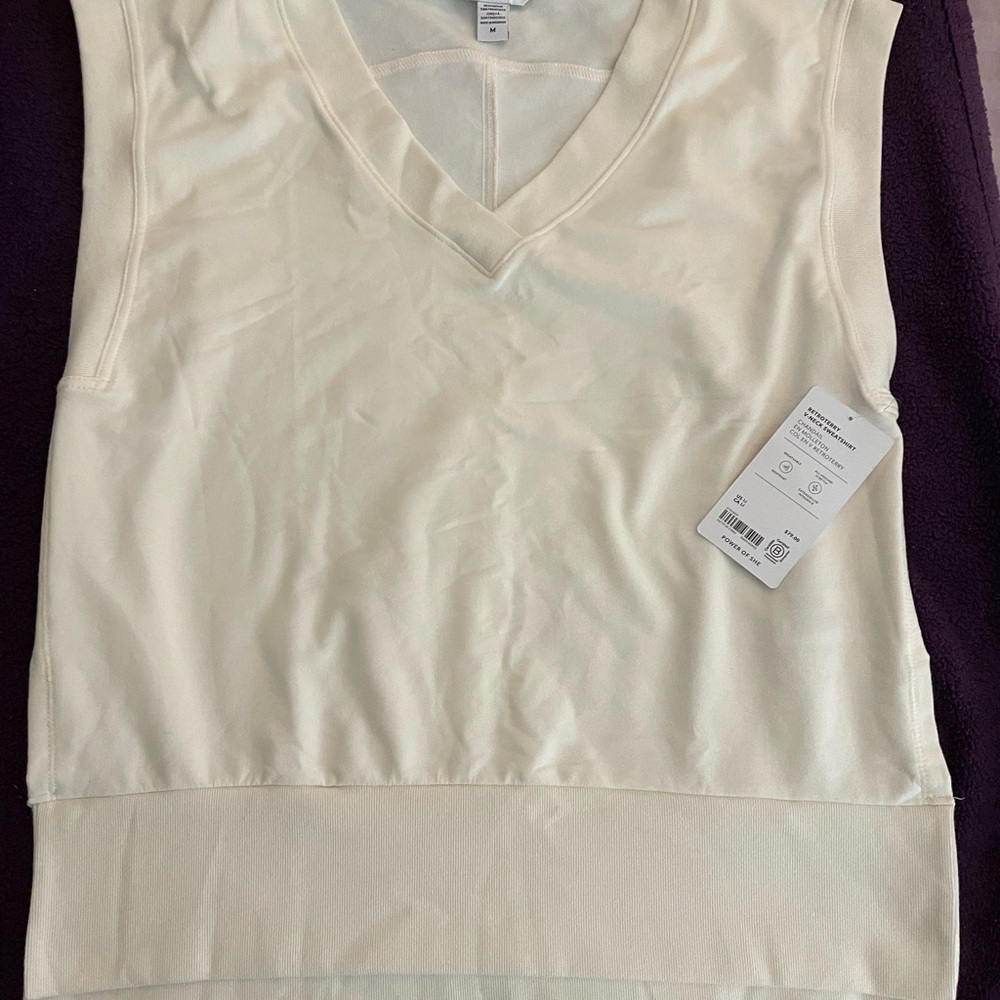 NWT Athleta v-neck vest sweatshirt.